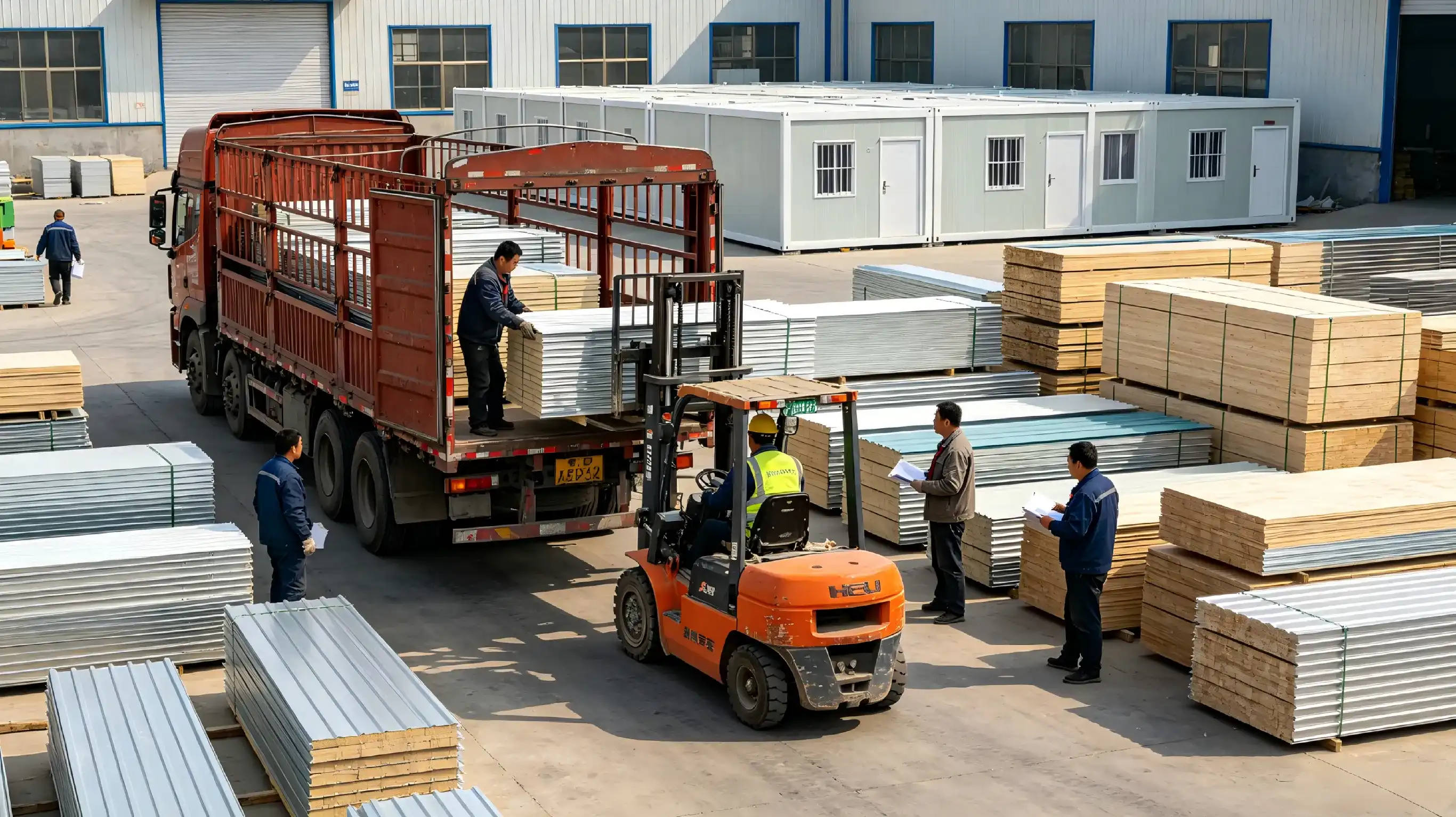 Full order saturation, fully guarantee delivery! Weifang Sandong Building Materials Multi Category Building Materials and Modular Houses Bulk Delivery